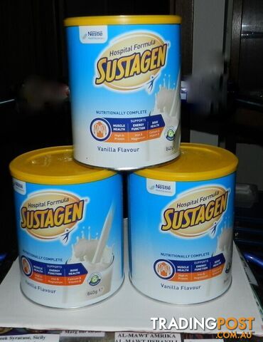 LOT OF 3 UNUSED SUSTAGEN Hospital Strength Vanilla