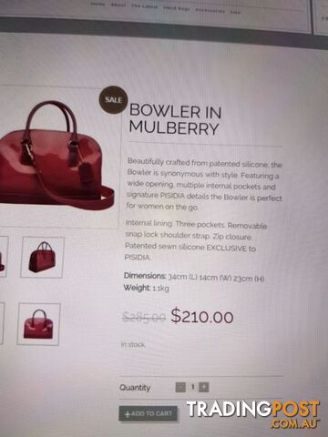 PISODIA mulberry bowler bag - photo 5 of 5