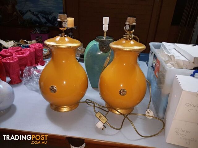 Large yellow and gold lamps - photo 2 of 2