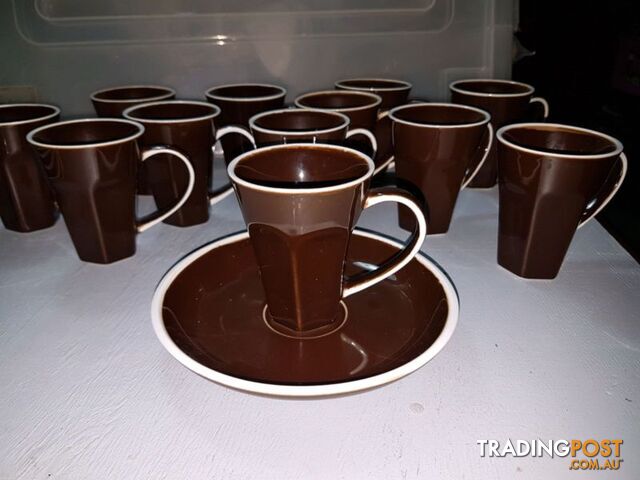 Set of 12 coffee cup and saucer