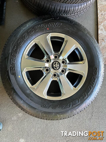 5 X as new Landcruiser 300 VX rims and tyres