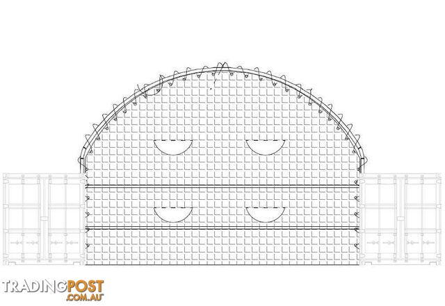 New Rear End Wall for 6m wide Container Shelter Dome