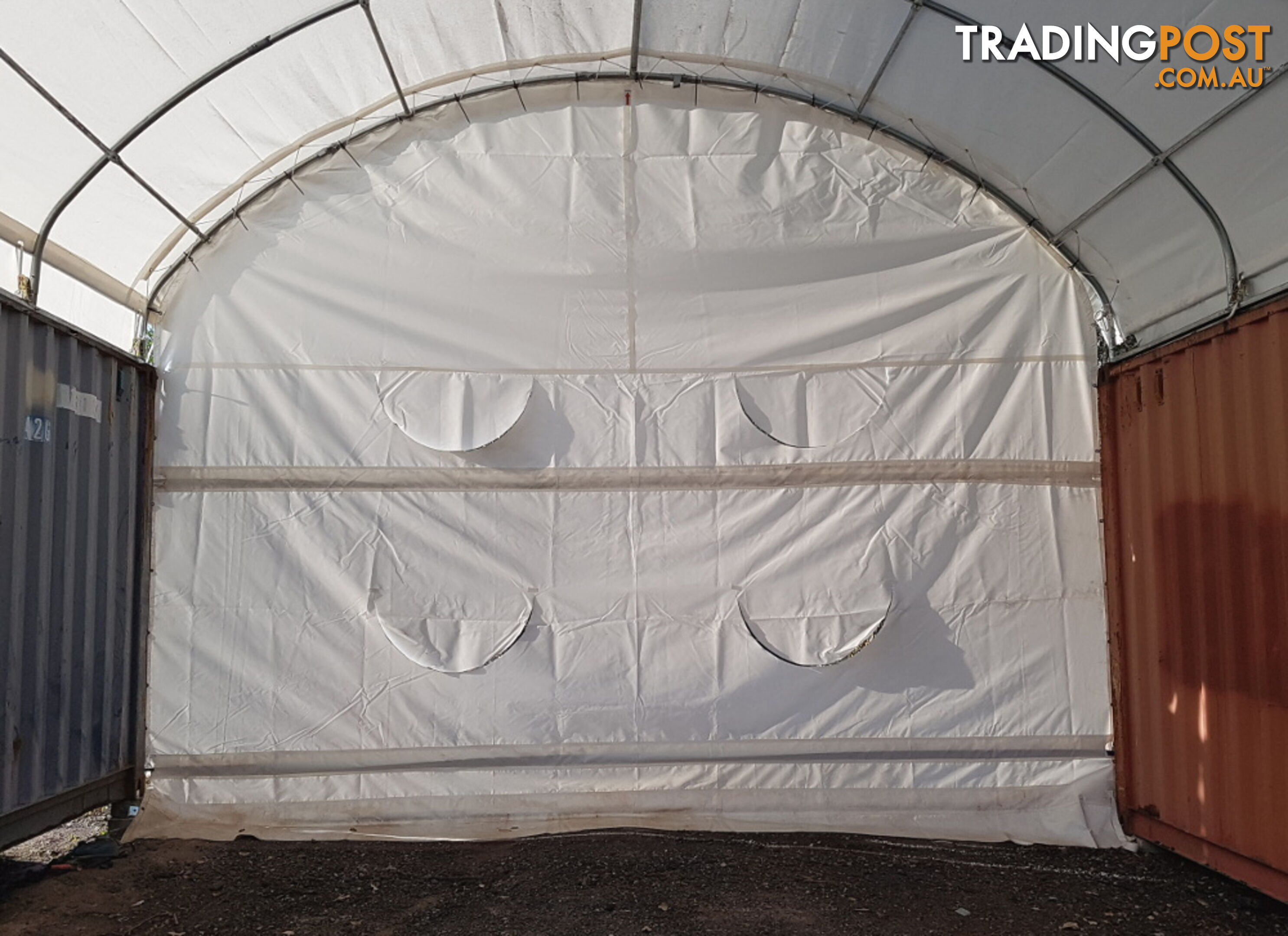 New Rear End Wall for 6m wide Container Shelter Dome