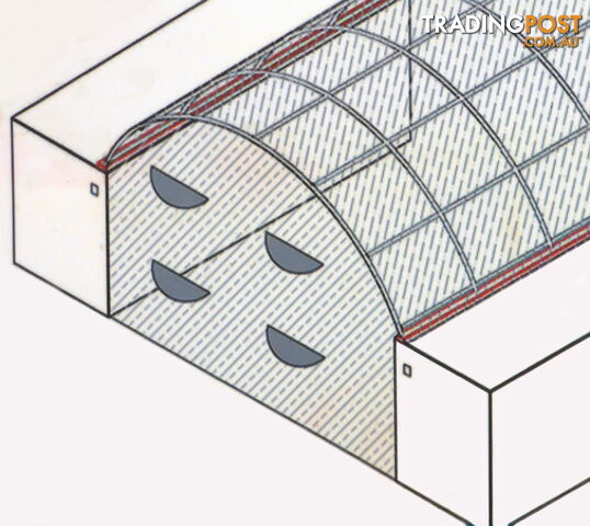 New Rear End Wall for 6m wide Container Shelter Dome