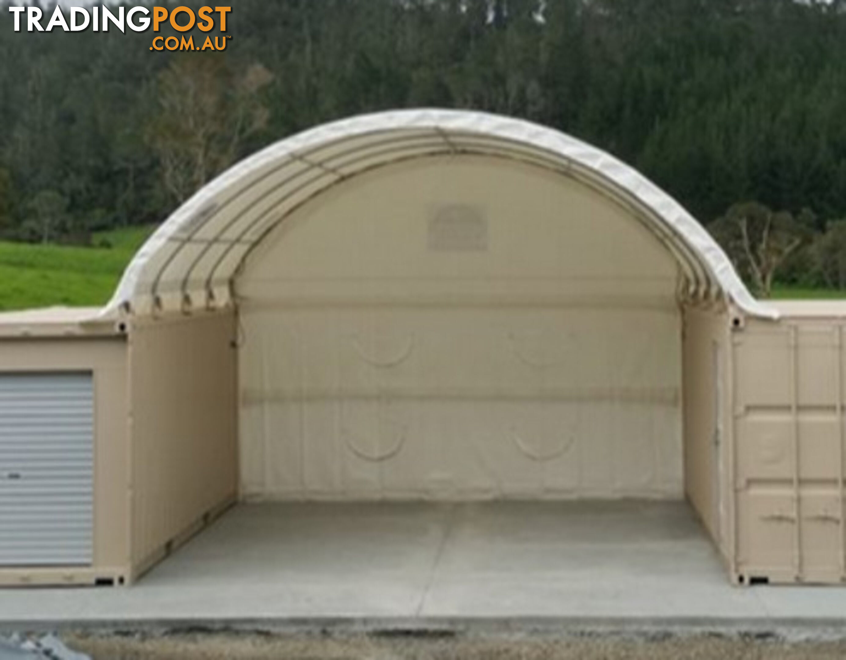 New Rear End Wall for 6m wide Container Shelter Dome