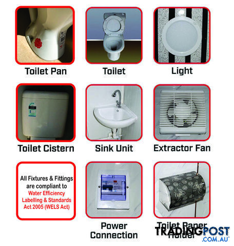 New Twin Portable Toilet Restroom Block