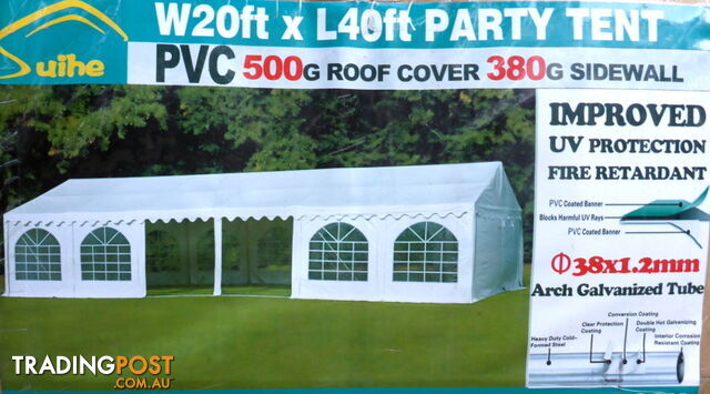 6m x 12m (72m2) Marquee Party & Wedding Tent with Heavy Duty PVC Roof & Walls