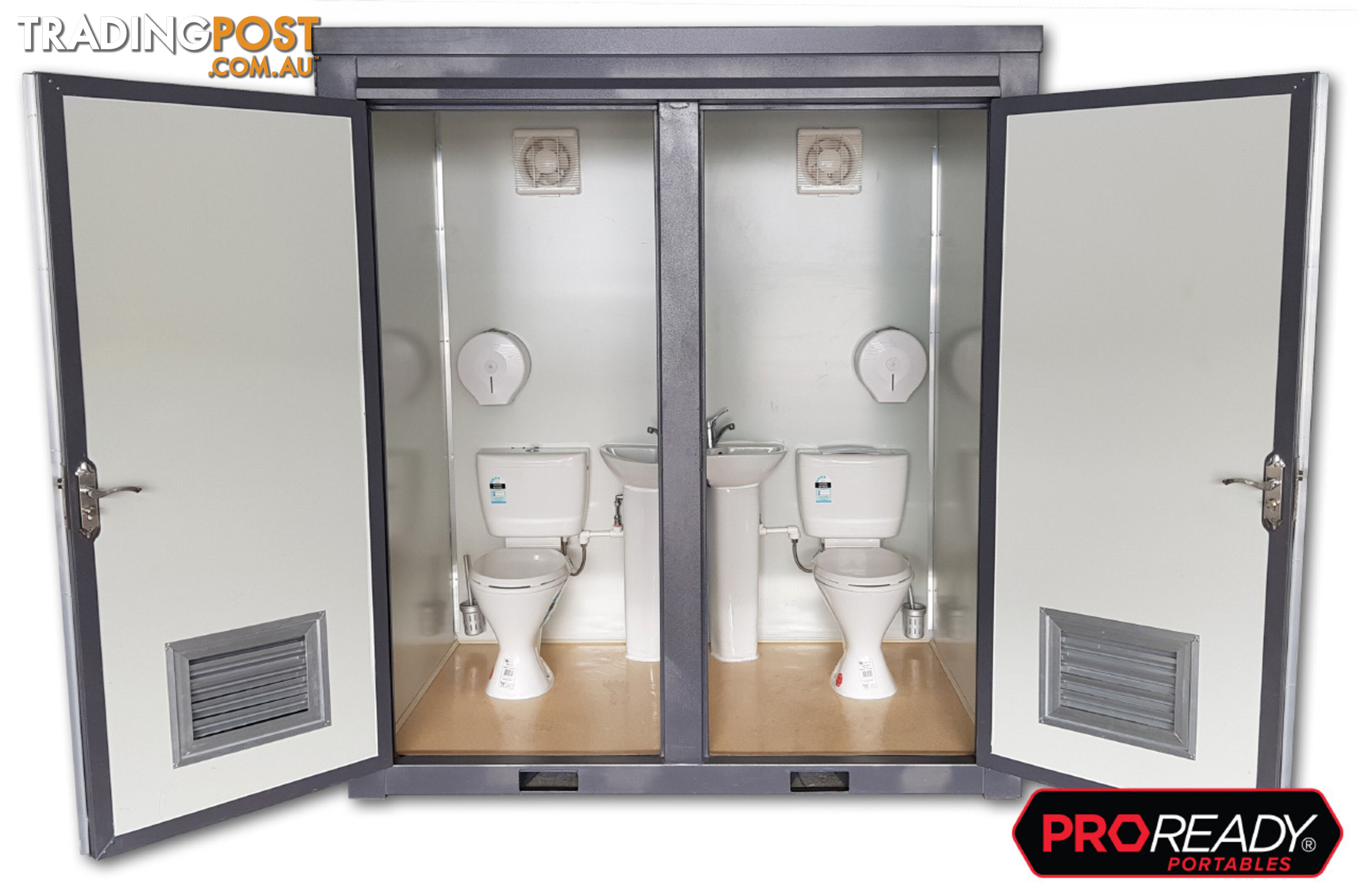 New Twin Portable Toilet Restroom Block