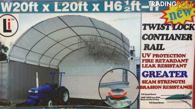 New 6m x 6m Container Shelter Workshop Igloo Dome with End Wall