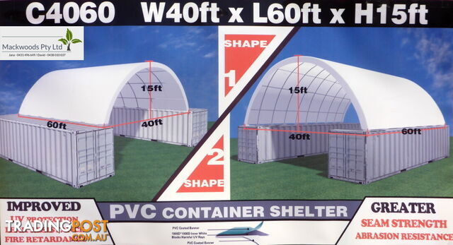 New 12m x 18m (223m2) Container Shelter Workshop Igloo Dome & Endwall