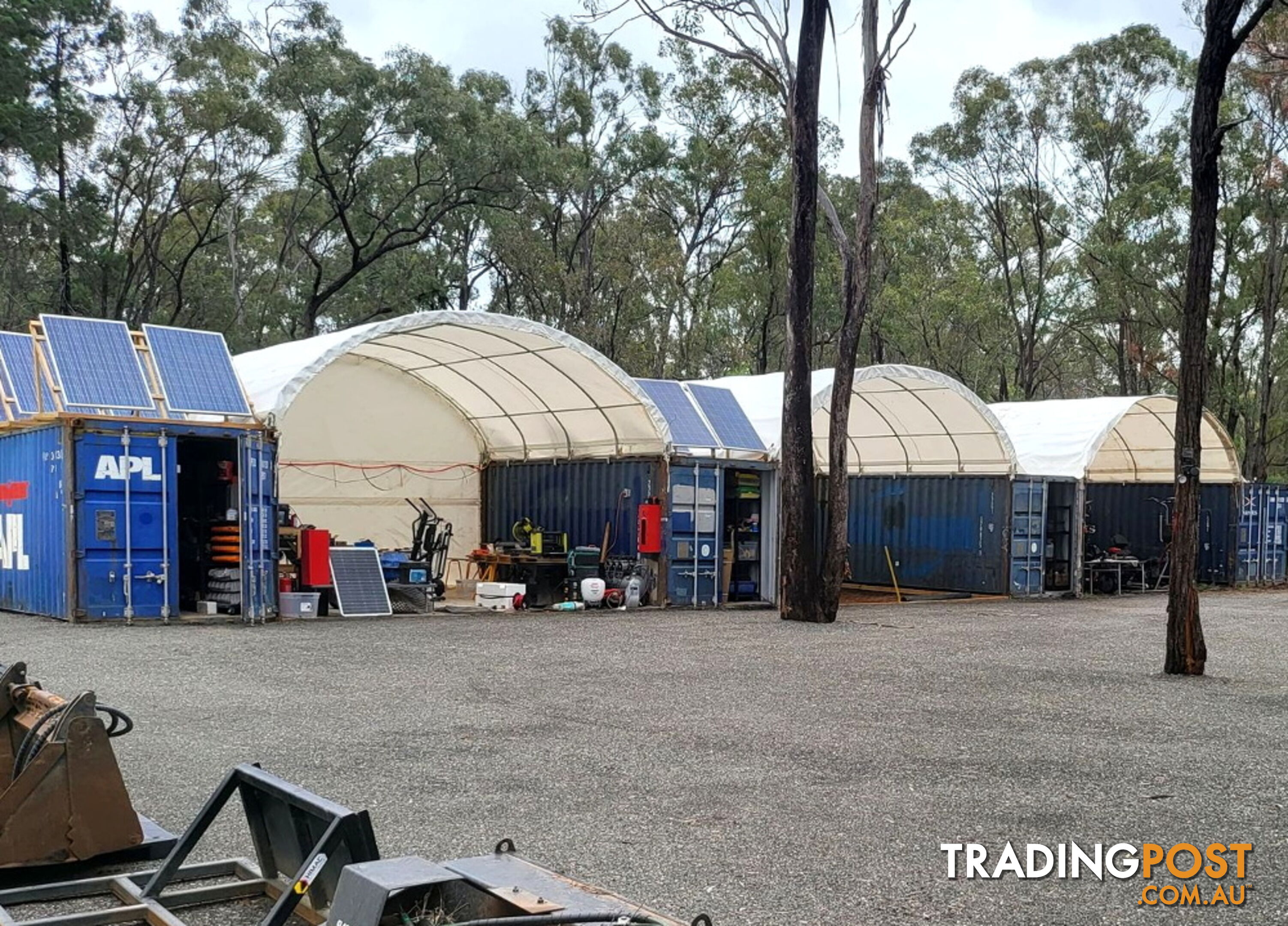 New 6m x 6m Container Shelter Workshop Igloo Dome with End Wall