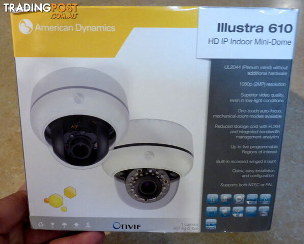 New Tyco / American Dynamics Illustra 610 Full HD Mini Dome IP / CCTV Indoor Security Camera