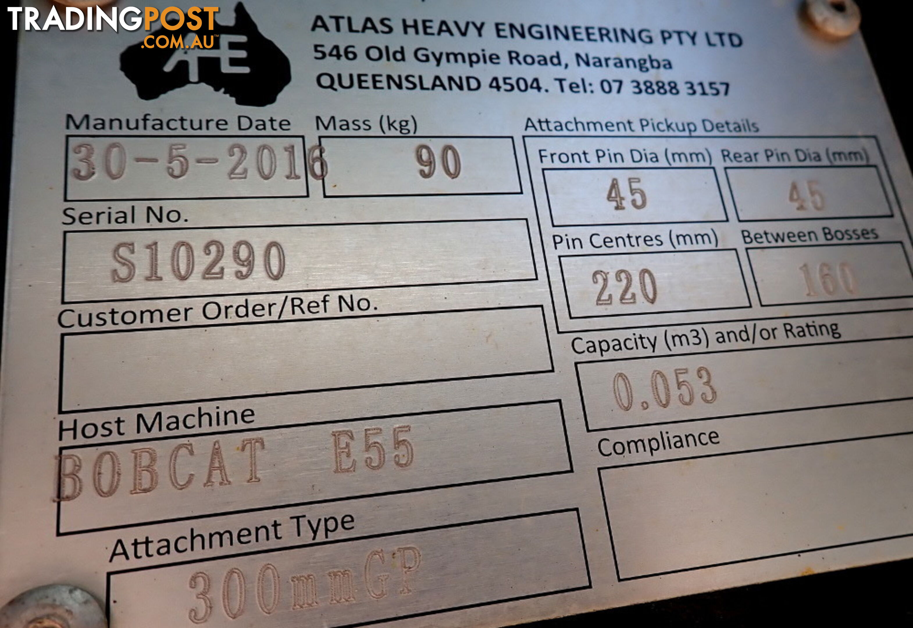 New 3-7 ton (45mm pin, 220mm CtoC) 250mm AHE Excavator Digging GP Bucket