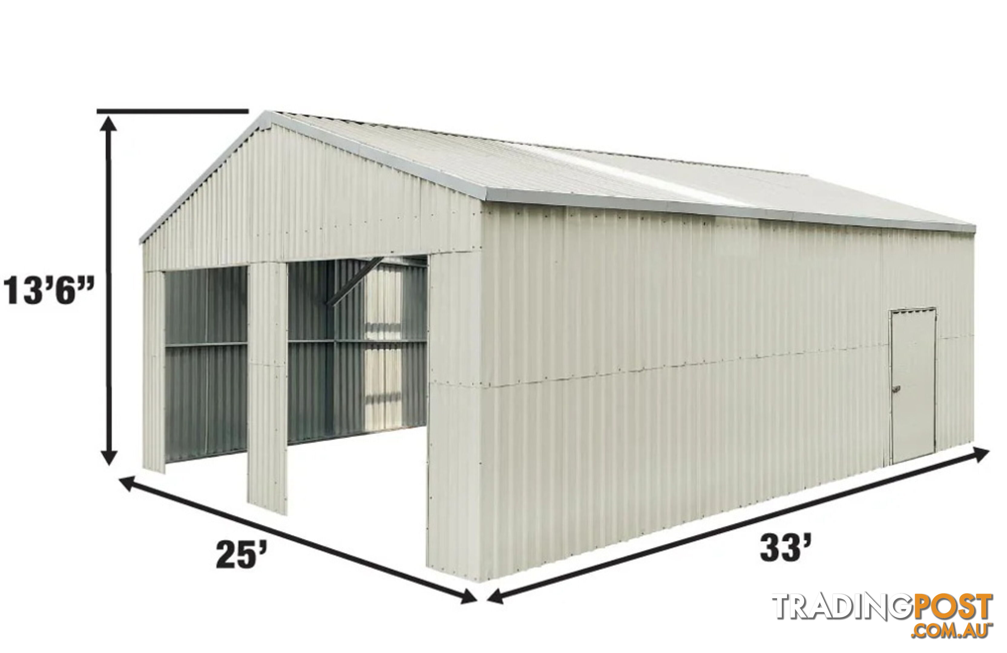 New 7.6m x 10.1m (77m2) All Steel Double Garage Carport Shed Mancave