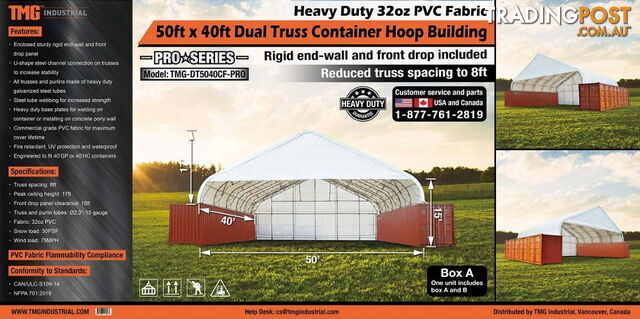 New 15m x 12m Double Trussed Container Shelter Workshop Igloo Dome with EndWalls