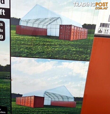 New 15m x 12m Double Trussed Container Shelter Workshop Igloo Dome with EndWalls