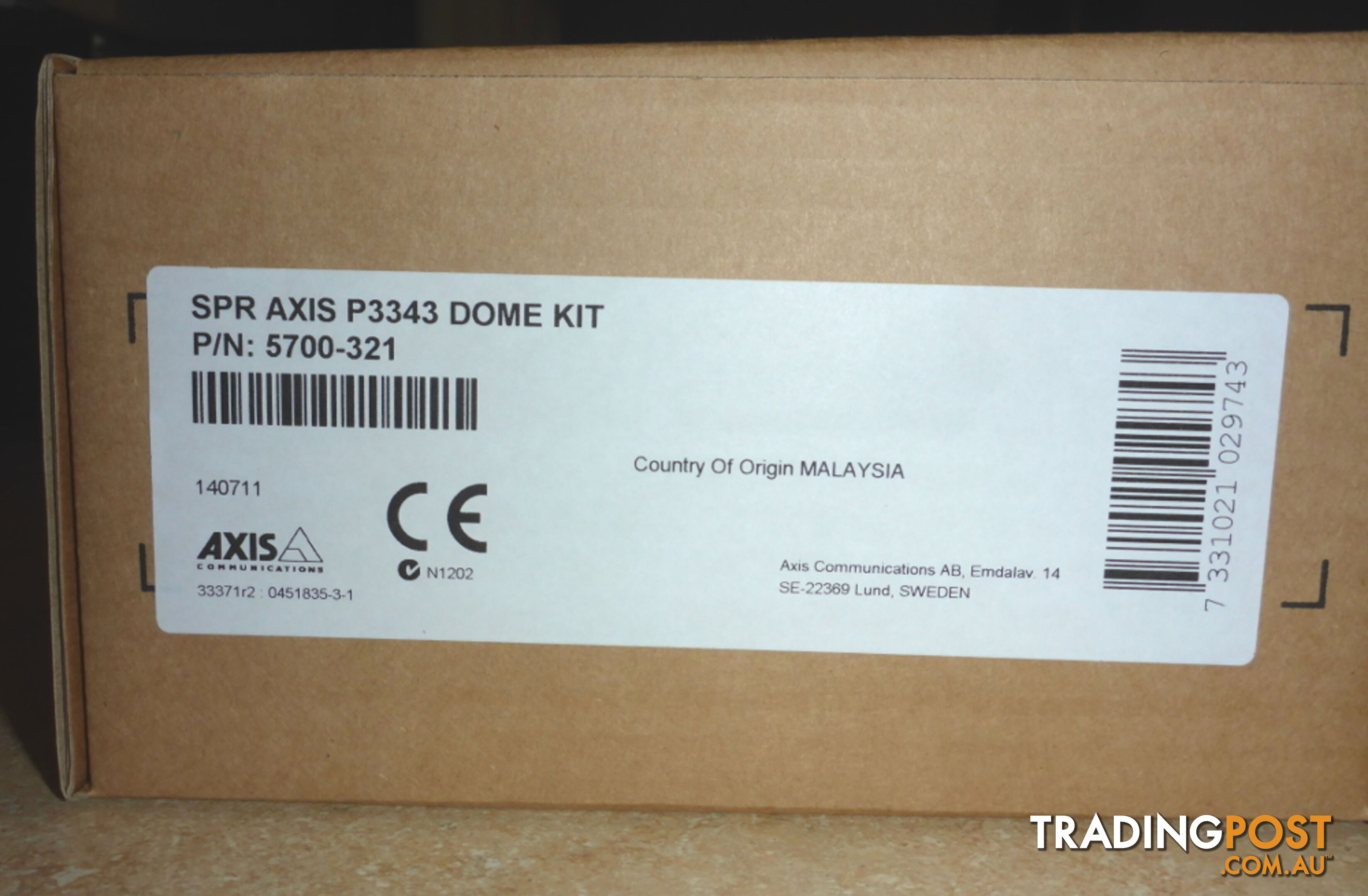 New Axis P3343 Surveillance Camera Dome Kit 5700-321