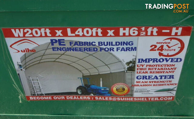 New 6m x 12m Container Shelter Workshop Igloo Dome with End Wall