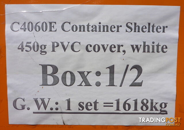 New 12m x 18m (223m2) Container Shelter Workshop Igloo Dome & Endwall