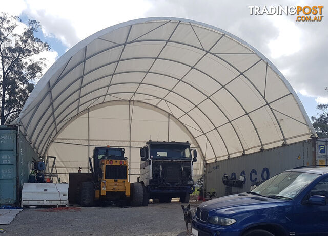 New 12m x 12m Container Shelter Workshop Igloo Dome with End Wall