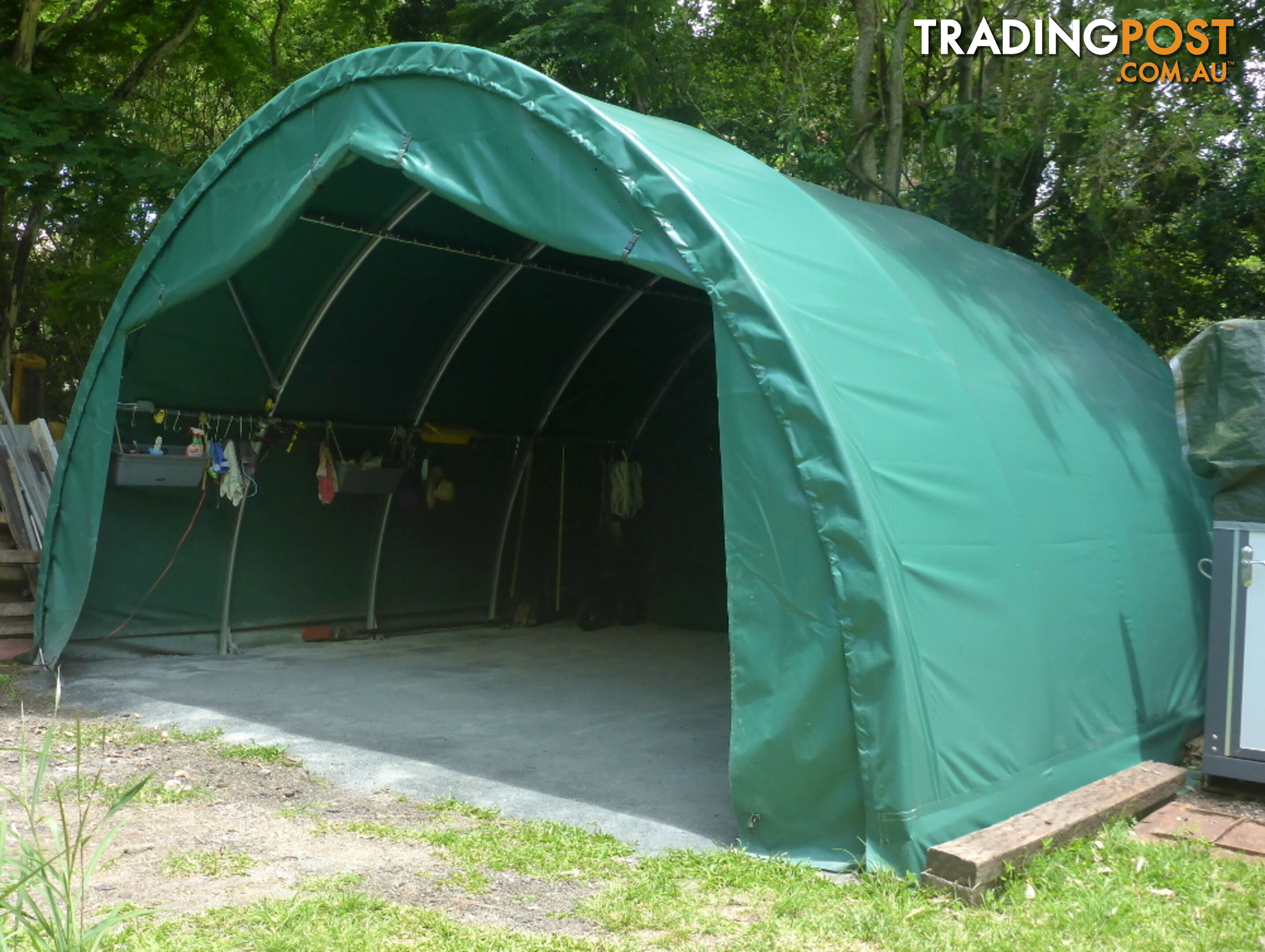 37m2 Workshop Storage Shelter Building 6m x 6m x 3.6m in Forest Green Cover