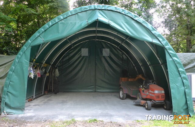 37m2 Workshop Storage Shelter Building 6m x 6m x 3.6m in Forest Green Cover