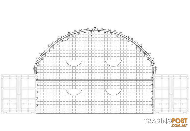 New Rear End Wall for 6m wide Container Shelter Dome