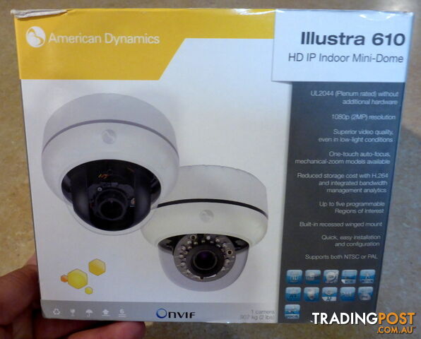 New Tyco / American Dynamics Illustra 610 Full HD Mini Dome IP / CCTV Indoor Security Camera