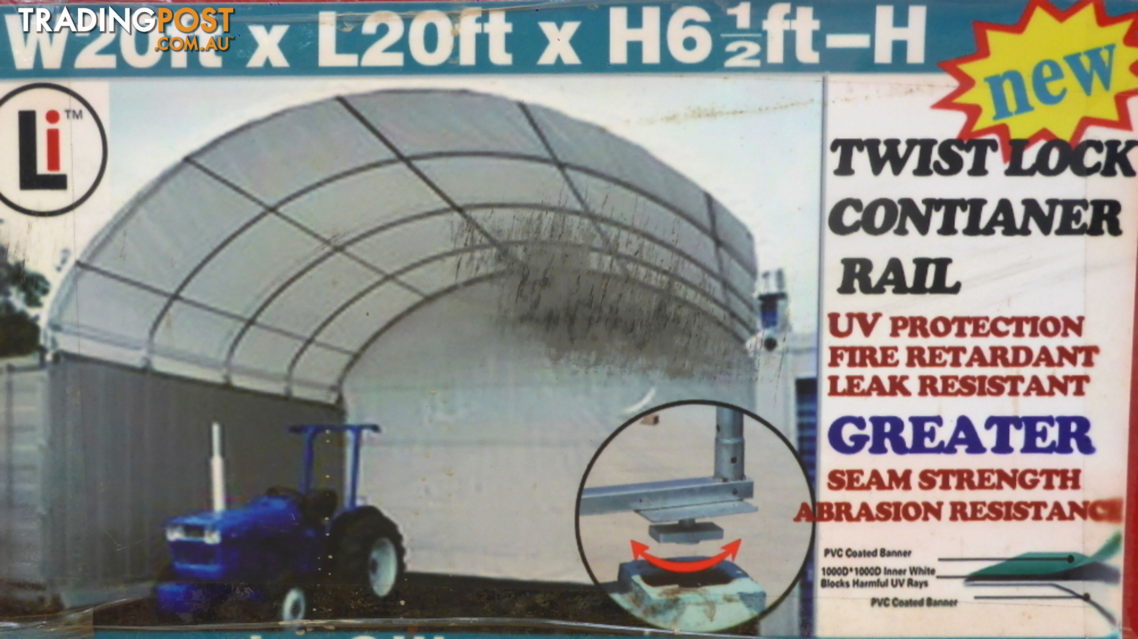 New 6m x 6m Container Shelter Workshop Igloo Dome with End Wall