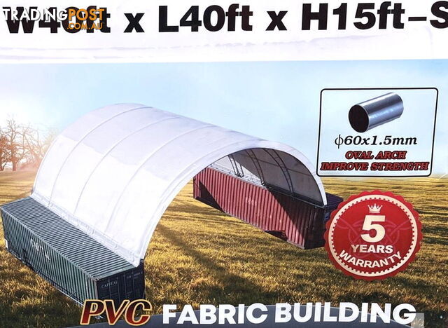 New 12m x 12m Double Trussed Container Shelter Workshop Igloo Dome