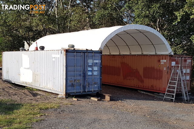 New 6m x 12m Container Shelter Workshop Igloo Dome with End Wall