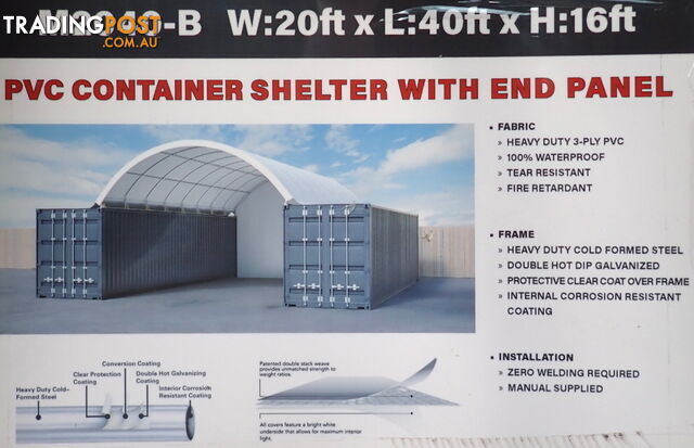 New 6m x 12m Container Shelter Workshop Igloo Dome with End Wall