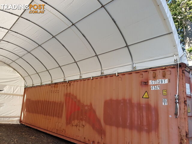 New 6m x 12m Container Shelter Workshop Igloo Dome with End Wall