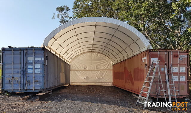 New 6m x 12m Container Shelter Workshop Igloo Dome with End Wall