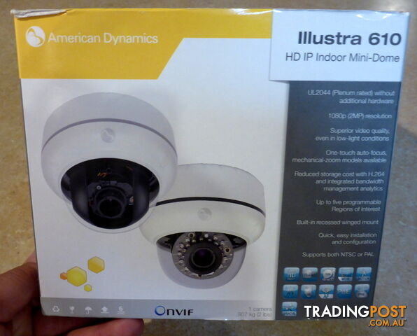 New Tyco / American Dynamics Illustra 610 Full HD Mini Dome IP / CCTV Indoor Security Camera