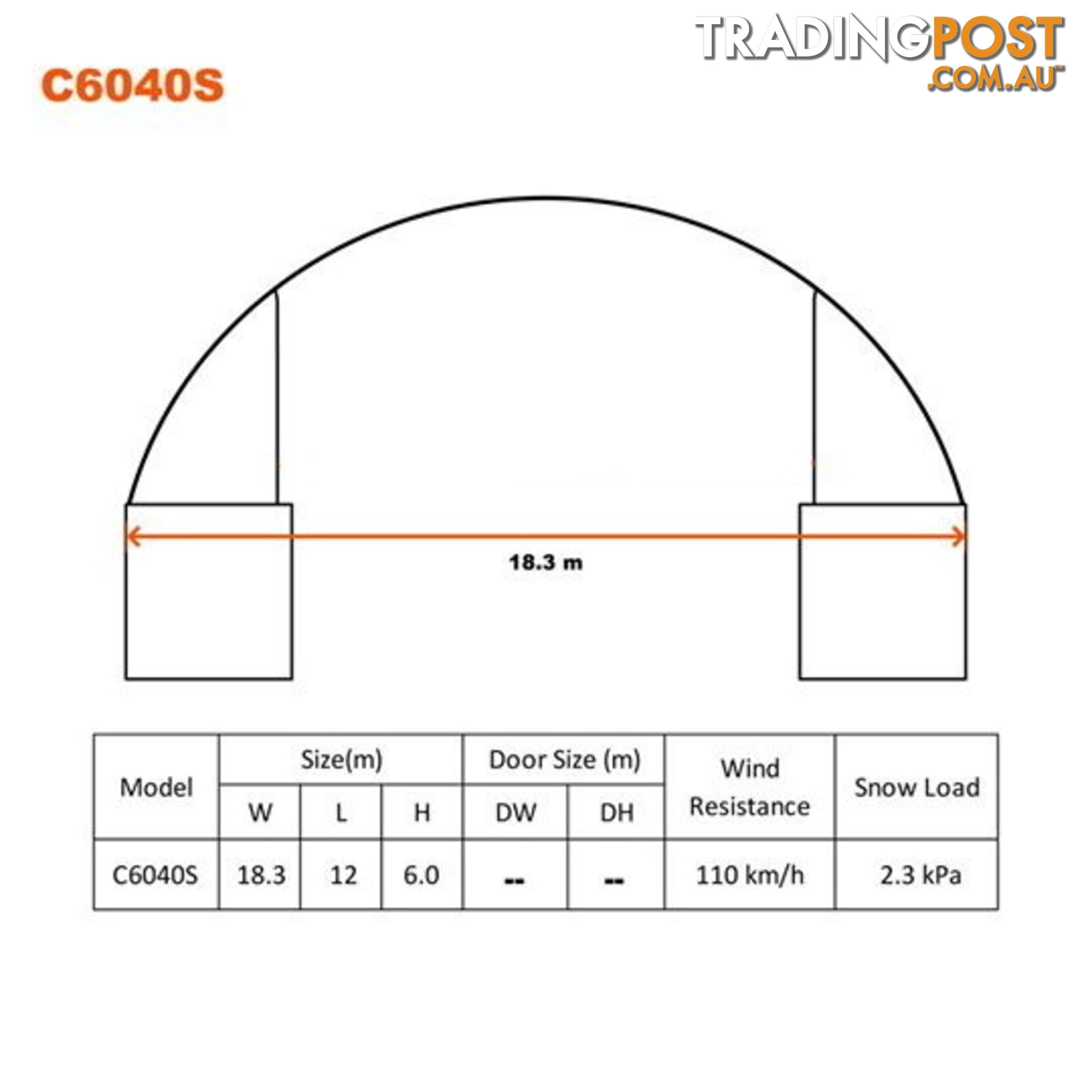 New 18m x 12m Double Trussed Container Shelter Workshop Igloo Dome