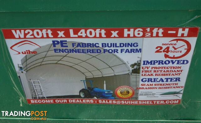 New 6m x 12m Container Shelter Workshop Igloo Dome with End Wall