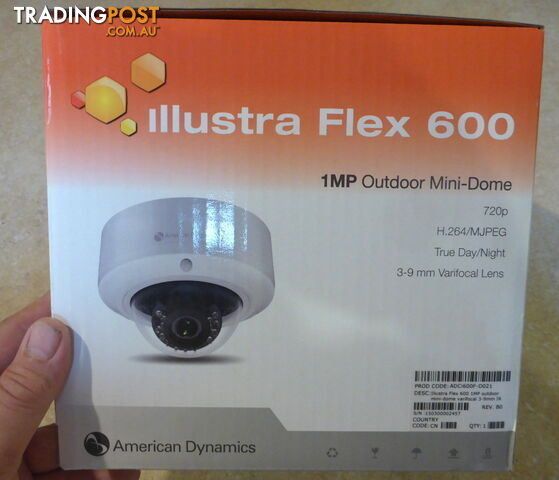 New Tyco / American Dynamics Illustra Flex 600 Mini Dome IP / CCTV Outdoor Security Camera