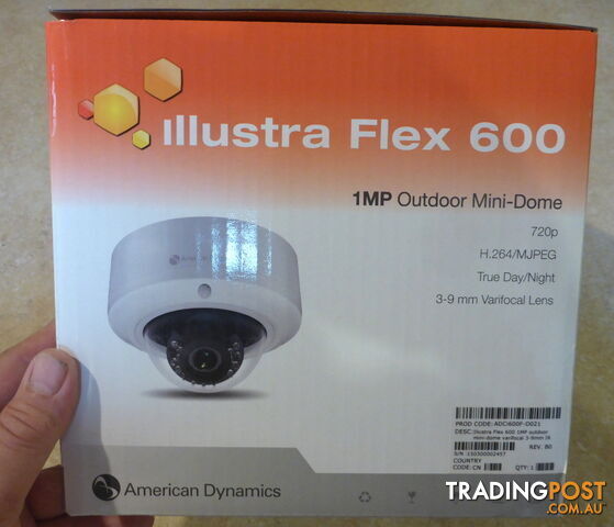 New Tyco / American Dynamics Illustra Flex 600 Mini Dome IP / CCTV Outdoor Security Camera