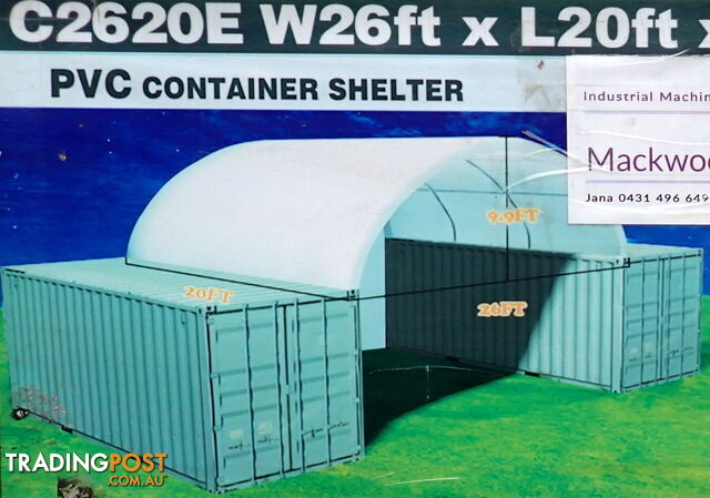 New 8m x 6m Container Shelter Workshop Igloo Dome with End Wall