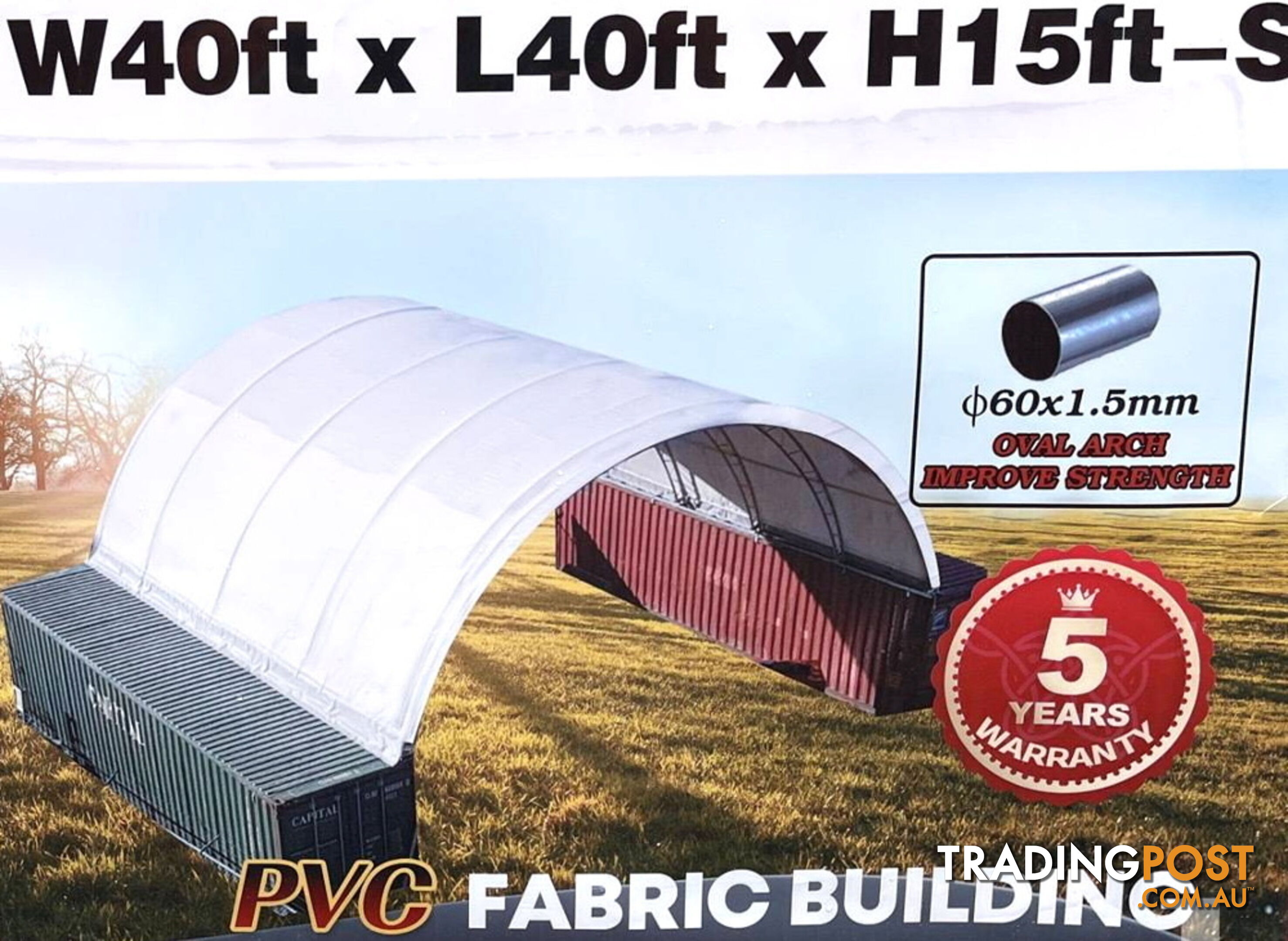 New 12m x 12m Double Trussed Container Shelter Workshop Igloo Dome