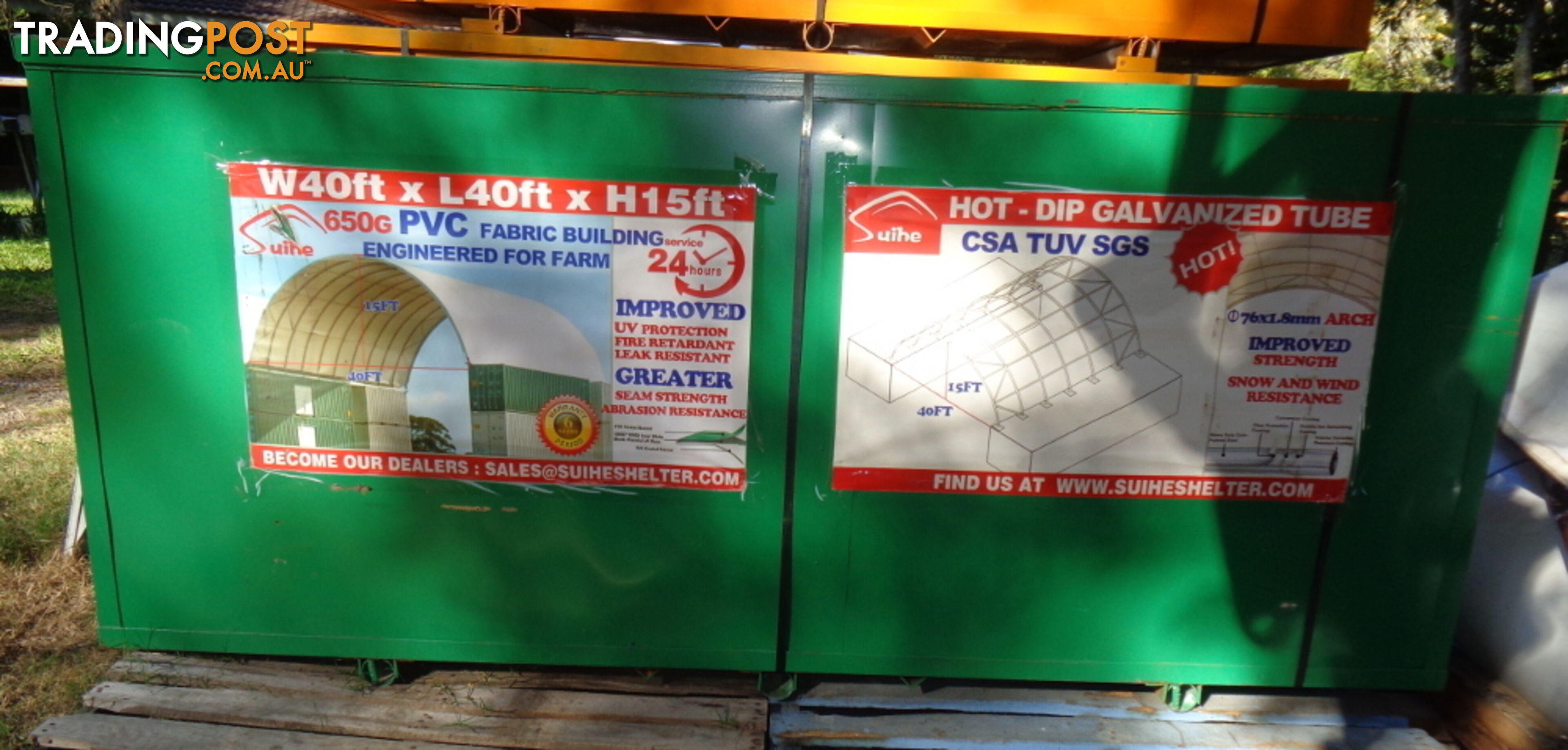 New 12m x 12m Container Shelter Workshop Igloo Dome