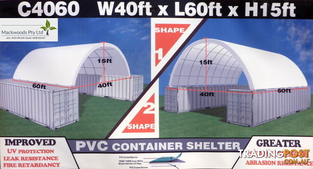 New 12m x 18m (223m2) Container Shelter Workshop Igloo Dome & Endwall