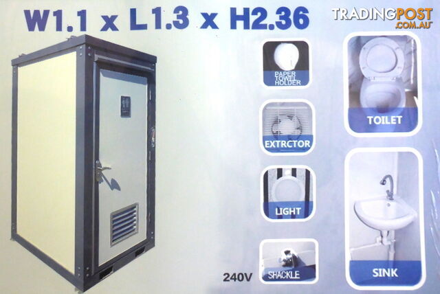 New Single Portable Toilet Restroom Block