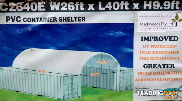 New 8m x 12m Container Shelter Workshop Igloo Dome with End Wall