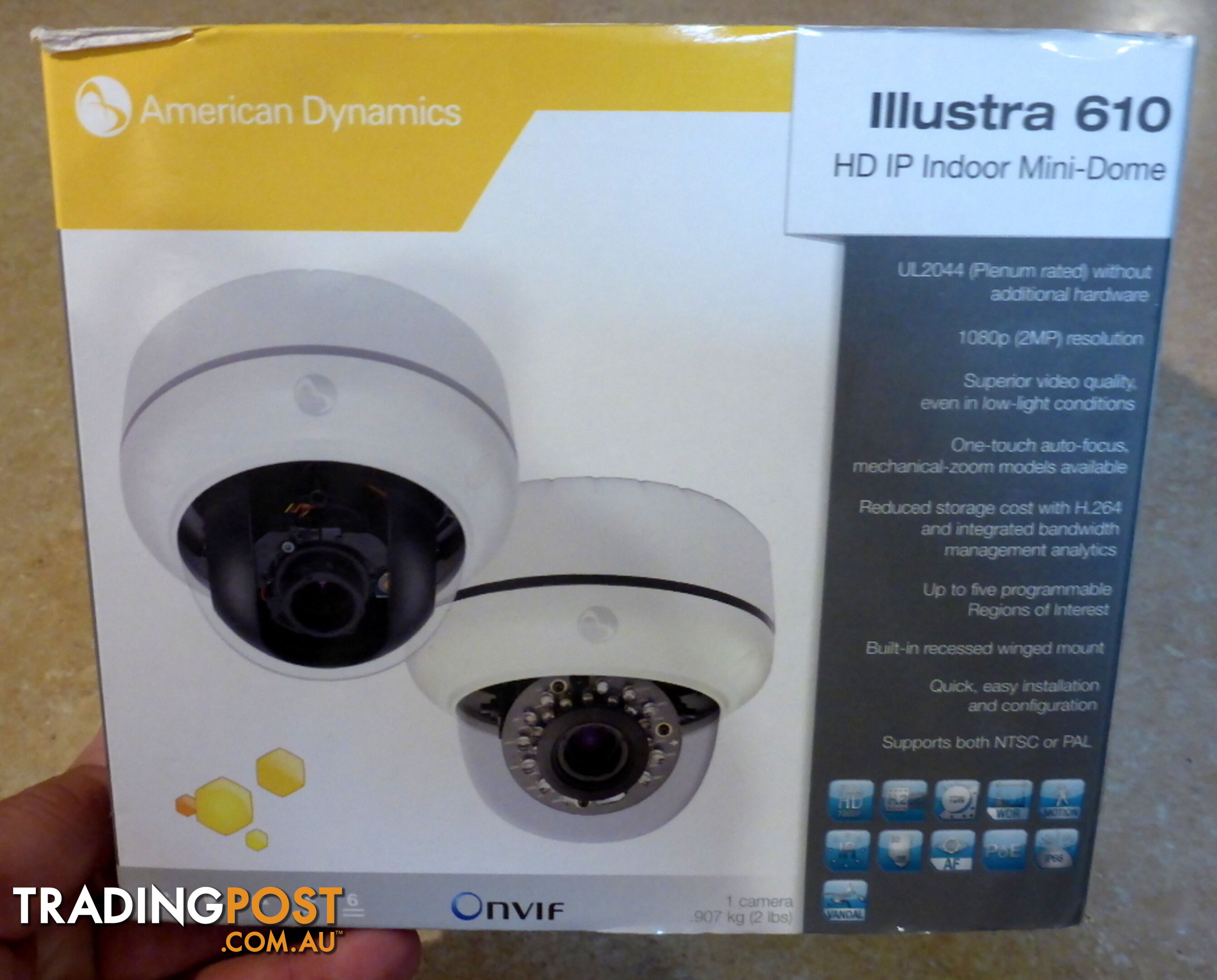 New Tyco / American Dynamics Illustra 610 Full HD Mini Dome IP / CCTV Indoor Security Camera