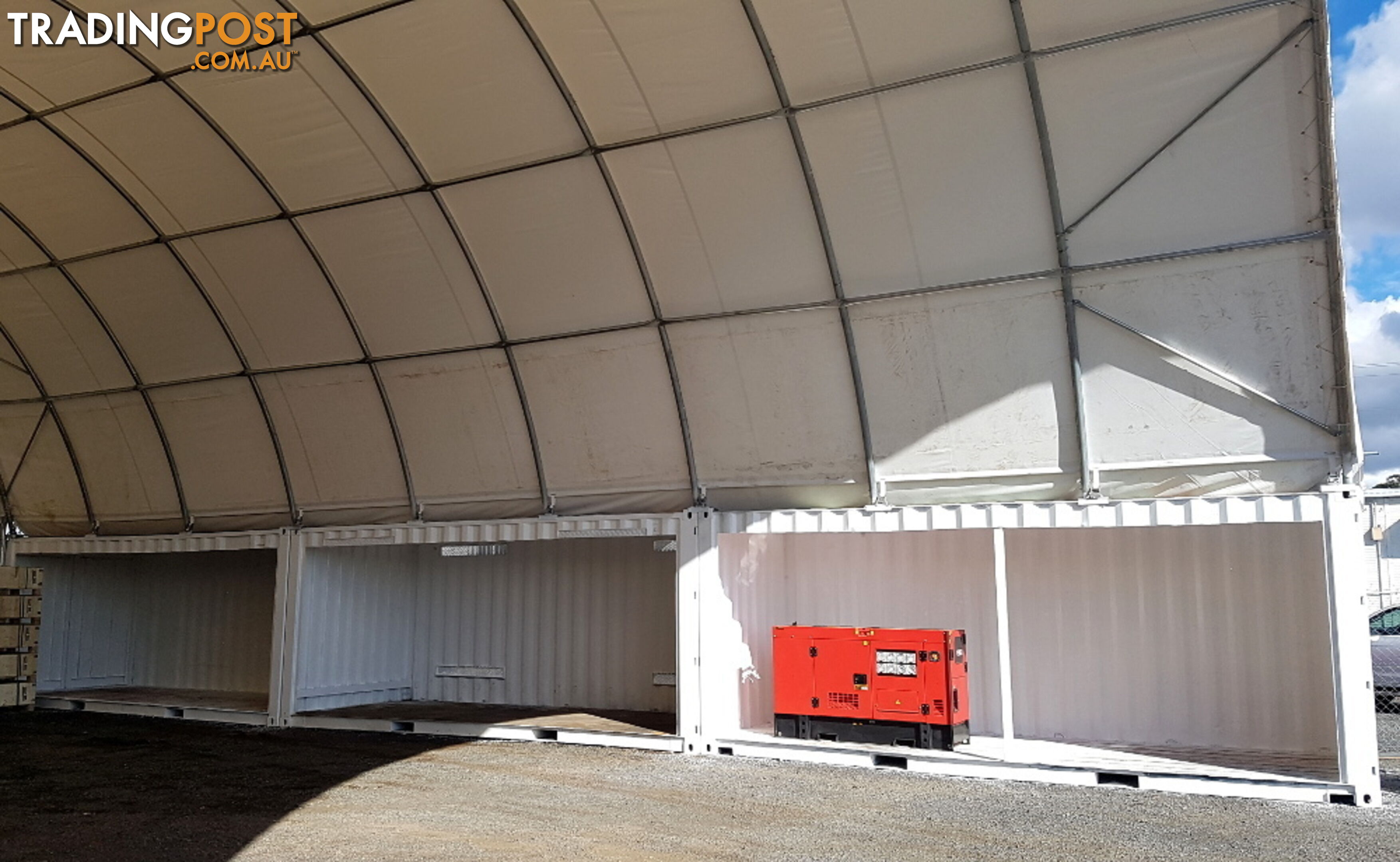 New 12m x 18m (223m2) Container Shelter Workshop Igloo Dome