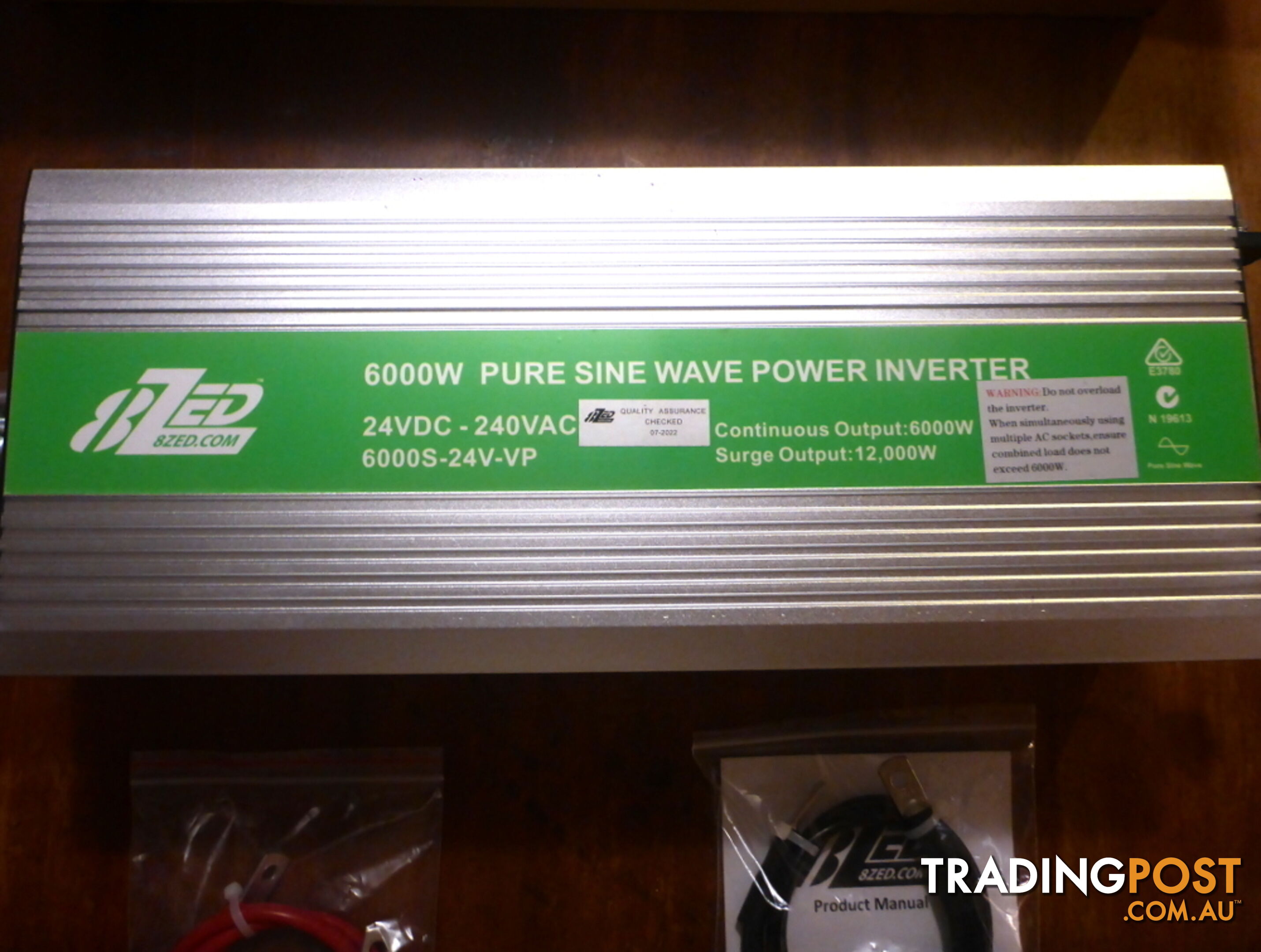 RRP $3480. New 6000w (12000w peak) 24Vdc-240Vac Pure Sine Wave Power Inverter