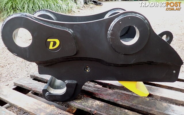 90mm pin Hitch grabs 80mm & 90mm buckets New Doherty D-Lock Hydraulic Excavator Quick Hitch Coupling