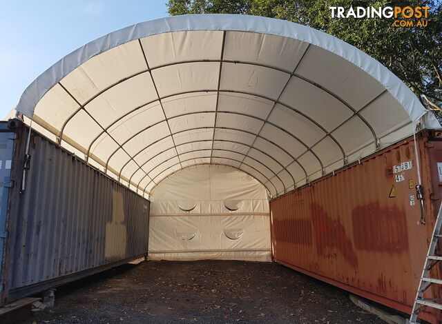 New 6m x 12m Container Shelter Workshop Igloo Dome with End Wall